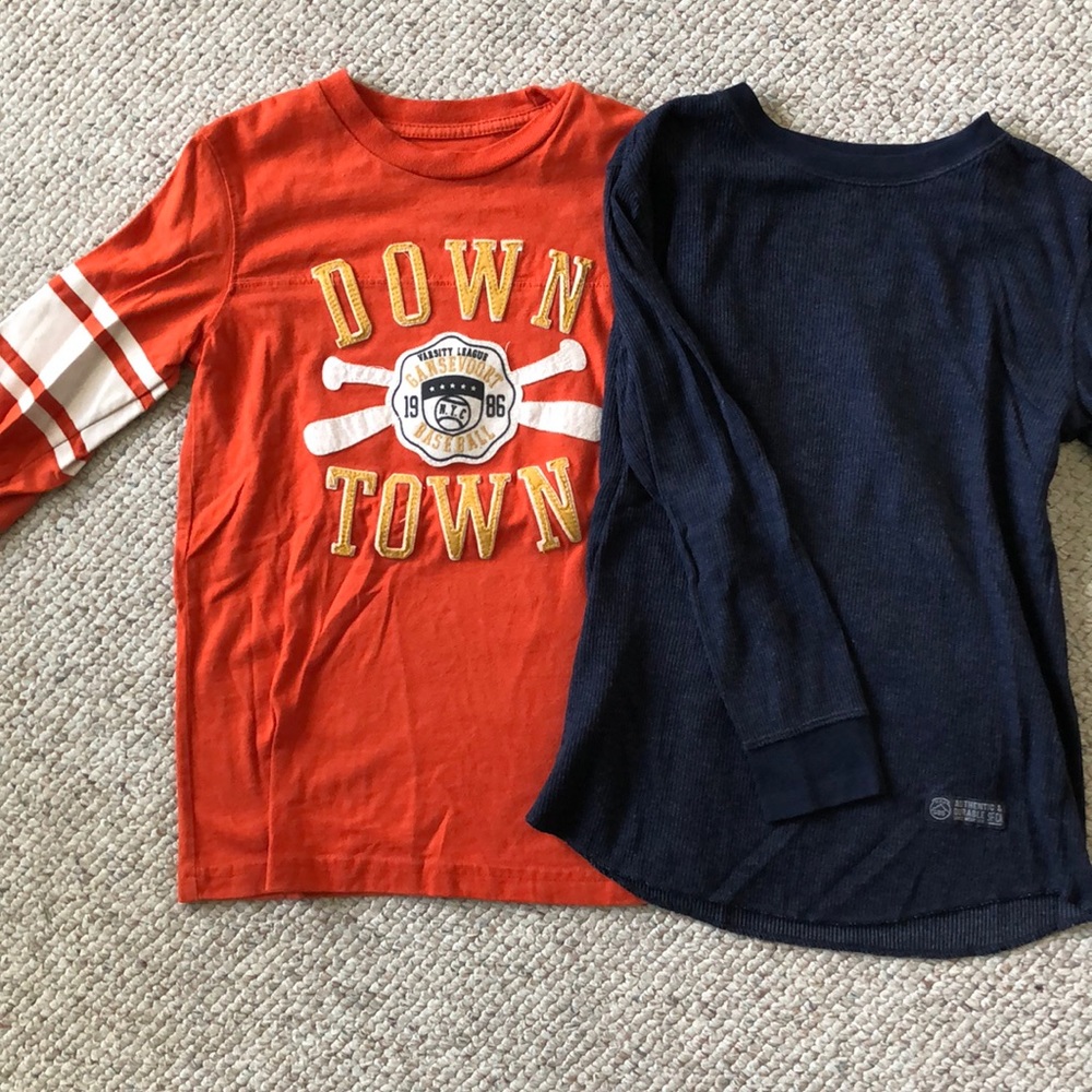 Gap long sleeved size 6-7 shirts.